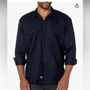 HOST PICK! Duckies Mens size medium long sleeve navy work shirt.